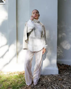 New Belle & Bloom Nevermind Sheer Panelled Knit - Cream