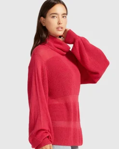 Best Belle & Bloom Nevermind Sheer Panelled Knit - Watermelon