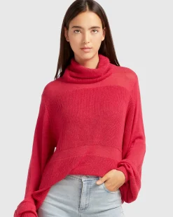 Best Belle & Bloom Nevermind Sheer Panelled Knit - Watermelon