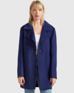 Sale Belle & Bloom NEW FIT Ex-Boyfriend Wool Blend Oversized Jacket - Midnight Blue BoyfriendWoolBlendOversizedJacket-MidnightBlue