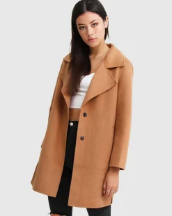 Outlet Belle & Bloom NEW FIT Ex-Boyfriend Wool Blend Oversized Jacket - Camel BoyfriendWoolBlendOversizedJacket-Camel