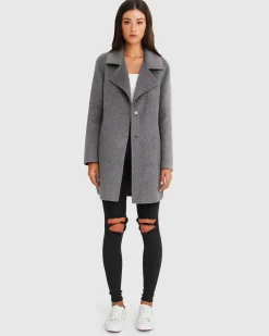 Best Belle & Bloom NEW FIT Ex-Boyfriend Wool Blend Oversized Jacket - Dark Grey BoyfriendWoolBlendOversizedJacket-DarkGrey