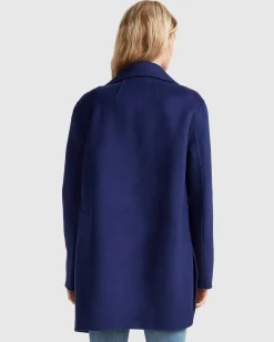 Sale Belle & Bloom NEW FIT Ex-Boyfriend Wool Blend Oversized Jacket - Midnight Blue BoyfriendWoolBlendOversizedJacket-MidnightBlue
