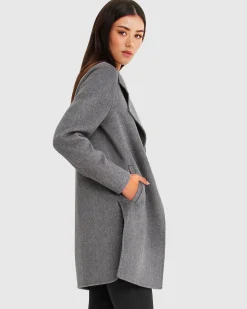 Best Belle & Bloom NEW FIT Ex-Boyfriend Wool Blend Oversized Jacket - Dark Grey BoyfriendWoolBlendOversizedJacket-DarkGrey