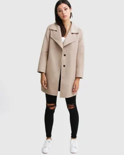 Discount Belle & Bloom NEW FIT Ex-Boyfriend Wool Blend Oversized Jacket - Sand BoyfriendWoolBlendOversizedJacket-Sand