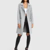 Online Belle & Bloom NEW FIT Last Chance Wool Blend Moto Coat - Grey Marle GreyMarle