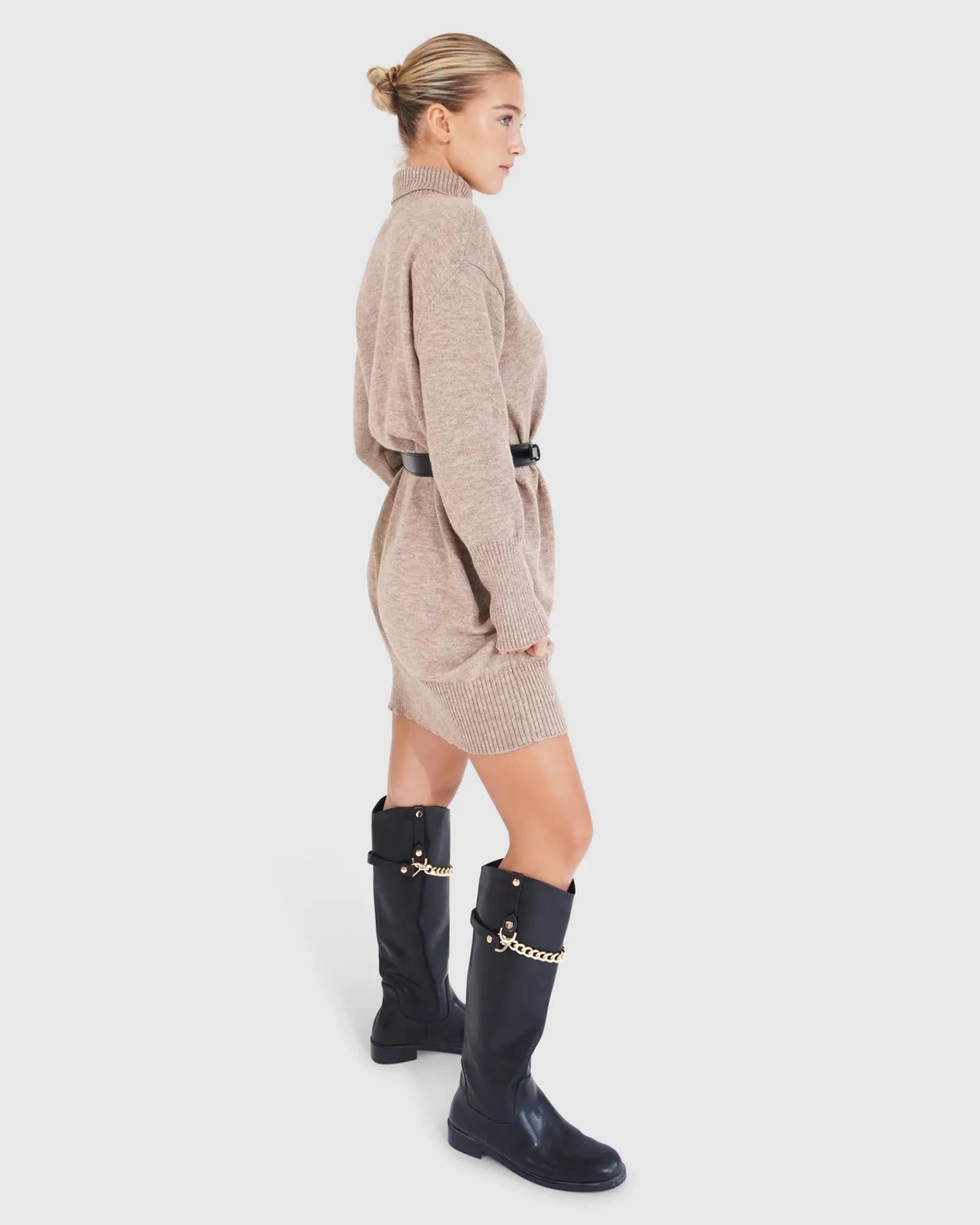 Discount Belle & Bloom Nothing Compares Knit Dress - Oat
