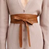 Hot Belle & Bloom Odyssey Soft Wrap Leather Belt - Brown