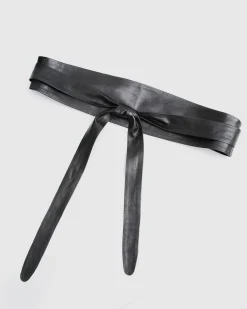 Discount Belle & Bloom Odyssey Soft Wrap Leather Belt - Black