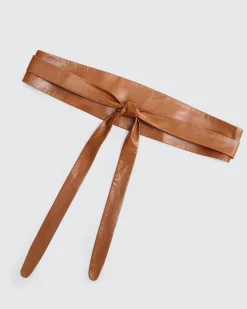 Hot Belle & Bloom Odyssey Soft Wrap Leather Belt - Brown