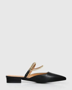 Hot Belle & Bloom On The Go Leather Flat - Black