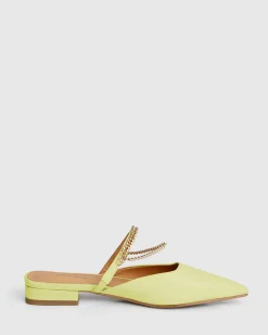 New Belle & Bloom On The Go Leather Flat - Citrus