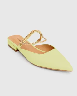 New Belle & Bloom On The Go Leather Flat - Citrus
