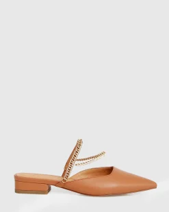 Hot Belle & Bloom On The Go Leather Flat - Camel