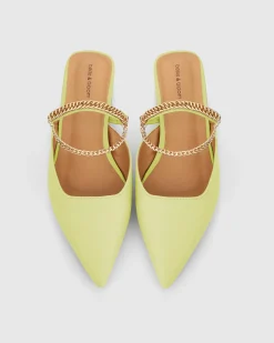 New Belle & Bloom On The Go Leather Flat - Citrus