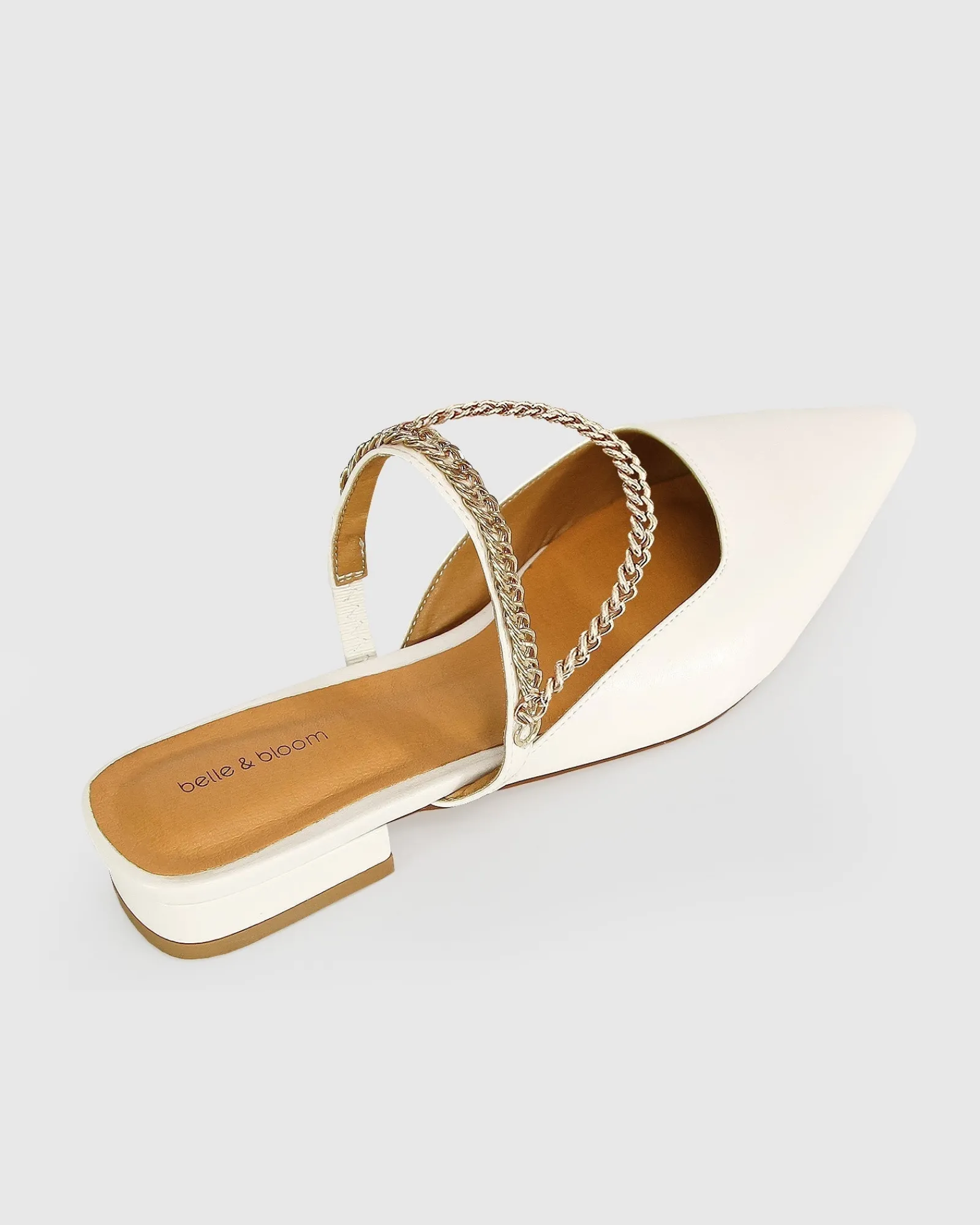 Discount Belle & Bloom On The Go Leather Flat - Cream