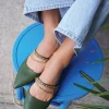 New Belle & Bloom On The Go Leather Flat - Khaki