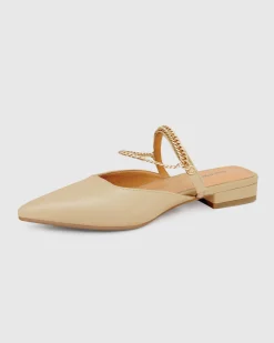 Fashion Belle & Bloom On The Go Leather Flat - Sand