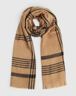 Best Belle & Bloom Panorama Check Scarf - Camel