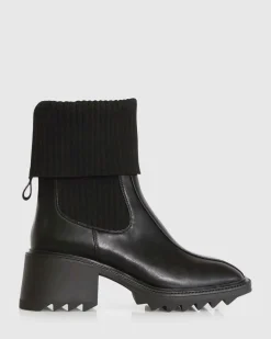 Outlet Belle & Bloom Perfect Illusion Knit Boot - Black