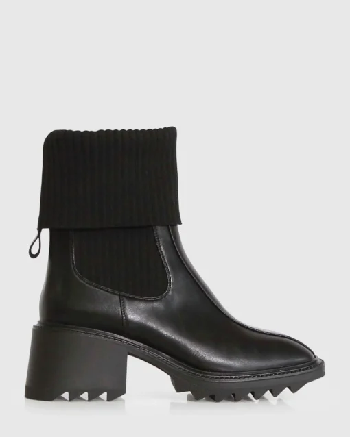 Outlet Belle & Bloom Perfect Illusion Knit Boot - Black