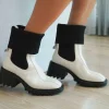 Sale Belle & Bloom Perfect Illusion Knit Boot - Cream/Black