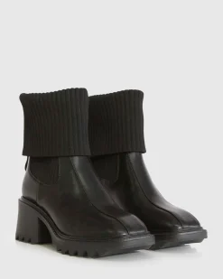 Outlet Belle & Bloom Perfect Illusion Knit Boot - Black