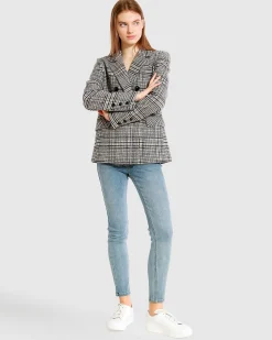 Outlet Belle & Bloom Piccadilly Wool Blend Plaid Blazer - Grey