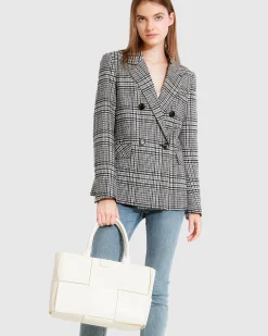 Outlet Belle & Bloom Piccadilly Wool Blend Plaid Blazer - Grey