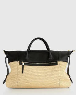 Hot Belle & Bloom Poem To Nowhere Weekender Bag - Black/Oat