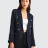 Clearance Belle & Bloom Princess Polina Textured Weave Blazer - Navy