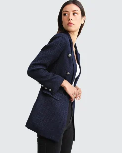 Clearance Belle & Bloom Princess Polina Textured Weave Blazer - Navy