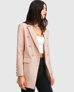 Outlet Belle & Bloom Princess Polina Textured Weave Blazer - Blush