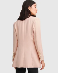 Outlet Belle & Bloom Princess Polina Textured Weave Blazer - Blush