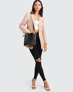 Outlet Belle & Bloom Princess Polina Textured Weave Blazer - Blush
