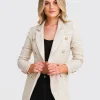 Discount Belle & Bloom Princess Polina Tweed Blazer - Beige Marle BeigeMarle