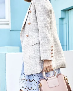 Discount Belle & Bloom Princess Polina Tweed Blazer - Beige Marle BeigeMarle