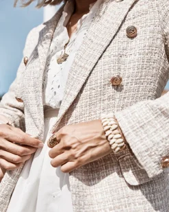 Discount Belle & Bloom Princess Polina Tweed Blazer - Beige Marle BeigeMarle