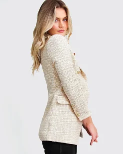 Discount Belle & Bloom Princess Polina Tweed Blazer - Beige Marle BeigeMarle