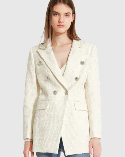 Outlet Belle & Bloom Princess Polina Tweed Blazer - Cream