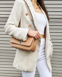 Discount Belle & Bloom Princess Polina Tweed Blazer - Beige Marle BeigeMarle