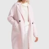 Outlet Belle & Bloom Publisher Double-Breasted Wool Blend Coat - Pale Pink BreastedWoolBlendCoat-PalePink