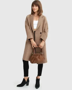 Best Belle & Bloom Publisher Double-Breasted Wool Blend Coat - Oat BreastedWoolBlendCoat-Oat