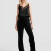 Online Belle & Bloom Reverie Velvet Pant - Black