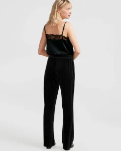 Online Belle & Bloom Reverie Velvet Pant - Black