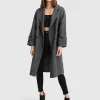 Hot Belle & Bloom Rumour Has It Oversized Wool Blend Coat - Charcoal