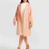 Discount Belle & Bloom Rumour Has It Oversized Wool Blend Coat - Peach Fizz PeachFizz