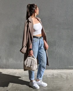 Fashion Belle & Bloom Rumour Has It Oversized Wool Blend Coat - Walnut