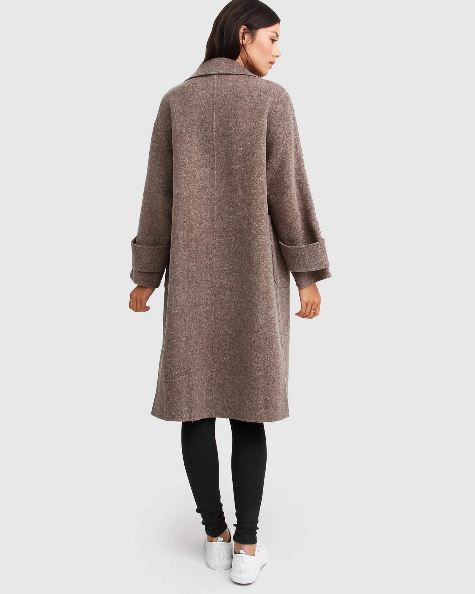Fashion Belle & Bloom Rumour Has It Oversized Wool Blend Coat - Walnut