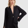 Discount Belle & Bloom Sheer Genius Lightweight Blazer - Black